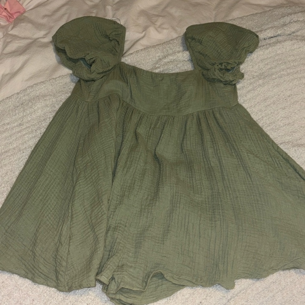 princess polly green flowy romper